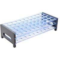 Soporte de probeta - SODIAL(R)Soporte de probeta de 19 mm de diametro de 40 zocalos de plastico azul claro de…